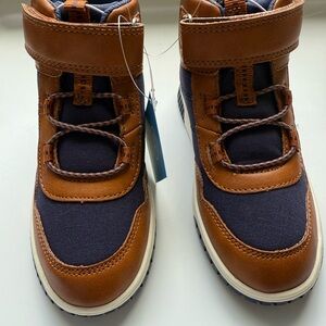 NEW Stride Rite 360 Porter Navy Big Kid Size 11M Brown and Navy Kids Shoes